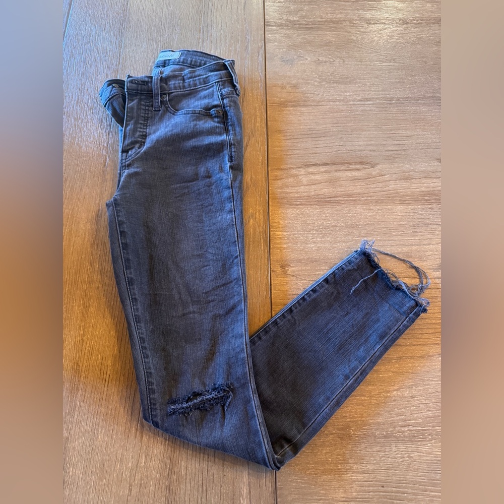 Madewell 9” high rise skinny jeans, black